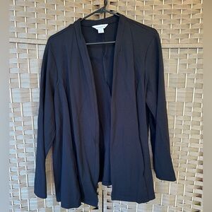 Liz Claiborne Black Open-Front Blazer